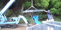 熊本地震で倒壊した記念碑の移設復旧！