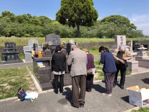 最高のお天気の中での納骨