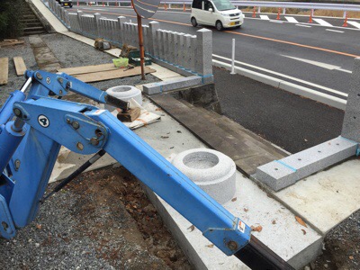 鳥居工事もうすぐ完成です